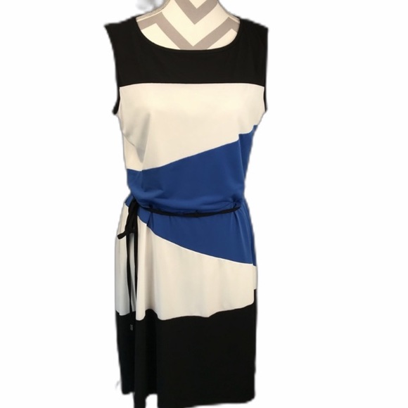 Sandra Darren Dresses & Skirts - Sandra Darren sz 12 belted colorblock dress
